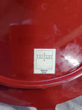 Set of 4 Red and Black Lacquerware Fan Shaped Plates