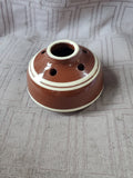 Signed Striped Pottery Inkwell