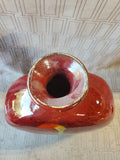 Red and Yellow Ceramic Vase