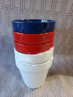 Lot of 5 Red, White, and Blue Small Planters