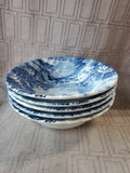 Set of 5 Bluebrook Blue White Soup Bowls