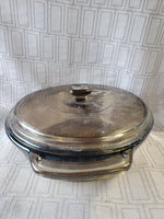 Anchor Hocking Amber Glass Covered Baking Dish