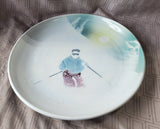 Signed Don Glasglow Pottery Ski Plate