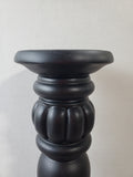 (A) Black Resin Pillar Candle Holder