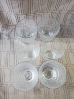 Set of 6 Clear Glass Whiskey Glasses