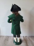 Byers' Choice Carolers Colonial Williamsburg Signed "Man Holding Lantern and Music Sheet" Figurine