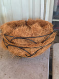 Two Hanging Wire Planters w/Liners-A
