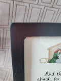 Framed Nativity Scene with Scripture Print