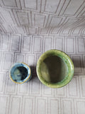 Pair of Small Glazed Pottery Vases
