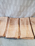 Lot of 12 Orange Toned Textured Fabric Napkins