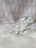 Heavy Clear Glass Footed Candy Bowl