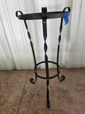 25" Black Metal Decorative Plant Stand
