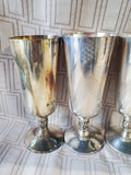 Set of 6 Plator Silverplate Goblets (2 SETS AVAILABLE PRICED INDIVIDUALLY AT $20 EACH)
