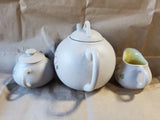3 Piece Pigeon Forge Pottery Dogwood Tea Set