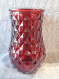 Ruby Red Glass Vase