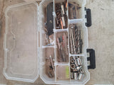 Lot of Five Hardware Storage Container w/Assorted Items Inside