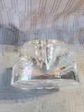 Heavy Clear Glass Ice Glass Candle Votive