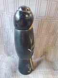 Wooden Kokeshi Doll with Black Kimono