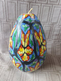 Multi-Colored Egg Shaped Candle