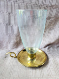 Brass Chamberstick with Hurricane Glass