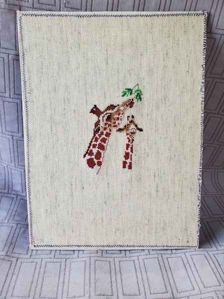 Embroidered Giraffe Panel