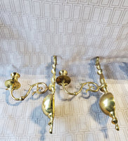 Pair of Brass Wall Sconces (2 PAIRS AVAILABLE PRICED INDIVIDUALLY AT $25 EACH)