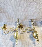 Pair of Brass Wall Sconces (2 PAIRS AVAILABLE PRICED INDIVIDUALLY AT $25 EACH)