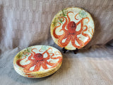 Set of 4 Pier 1 Octopus Melamine Salad Plates