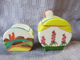 Museum of Modern Art Clarice Cliff Jam Pot and Sugar Bowl Set