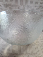 Frosted Pebbled Glass Serving Bowl