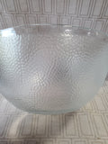 Frosted Pebbled Glass Serving Bowl