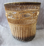 Woven Wicker Waste Basket