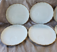 Set of 8 Scalloped Edge Snack Plates