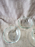 Set of 6 Clear Glass Apple Shaped Snack Bowls