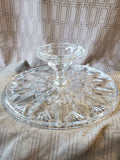 Heavy Clear Glass Cake Stand