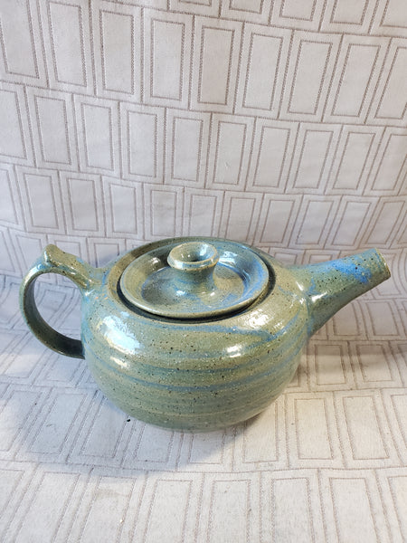 Signed Glazed Pottery Teapot