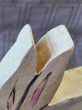Primitive Wooden Bunny Pull Toy