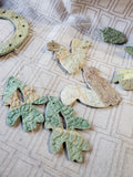 Ceramic Leaf, Acorn, and Squirrel Wind Chime