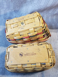 Pair of Longaberger Christmas Sleigh Baskets