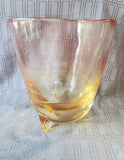 Heavy Amber Toned Plastic Vase