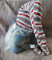 Stuffed Gnome with Posable Christmas Hat Doorstop