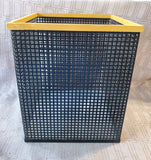 Wooden and Metal Wastebasket
