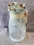 Glass Cardinal Lighted Jar