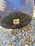 Two Large Plastic Planters w/Dirt (Blue Peel Paint on Outside)