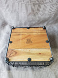 Metal and Wood Napkin Holder