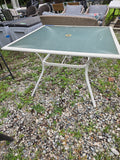 Square Outdoor Dining Table w/Glass Top