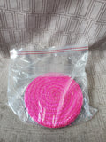 Lot of 3 Pink Woven Wine Bottle Coasters