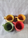 Set of 4 Sur La Table Pumpkin Mugs