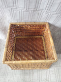 Woven Wood Napkin Holder with Napkins
