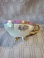 Pink Lusterware Teacup and Saucer Set